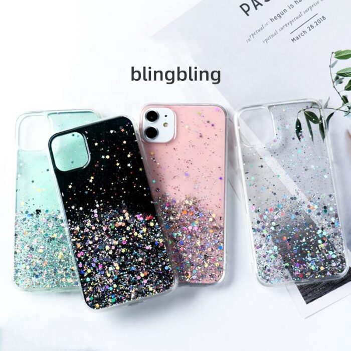 Bling Glitter Fashion Girls Glitter Back Cover Phone Case for iPhone - Image 4
