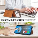 Premium Pu Leather with Strong Magnetic Back Card Holder Wallet Phone case - Image 4