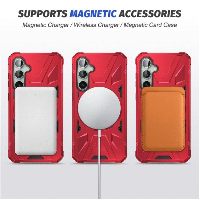 For Samsung Galaxy (S22 S23 S24 S25 Ultra) Phone Case Shock Absorbing Magnetic Smart with 360 Kickstand Phone Cover - Image 10