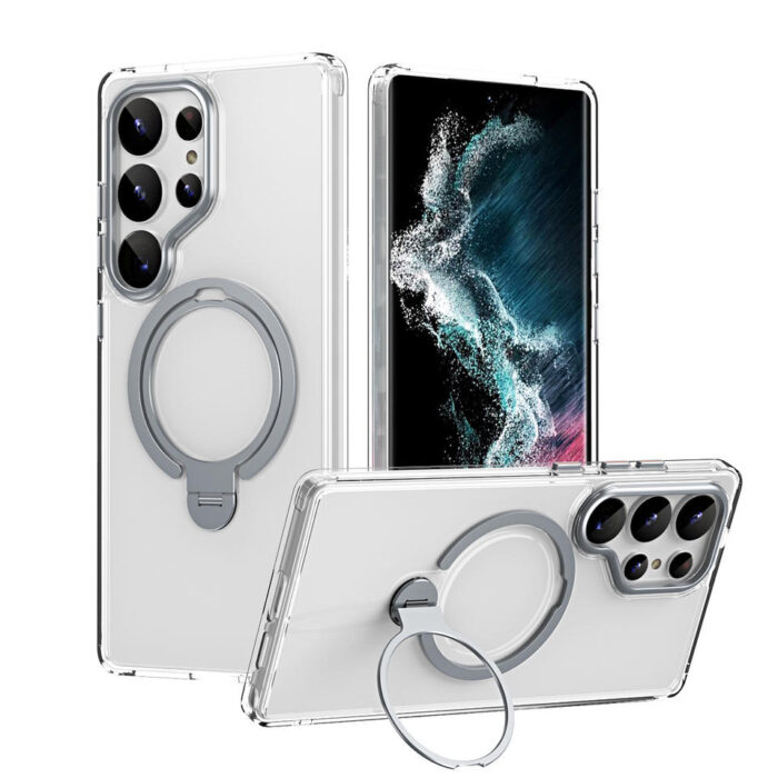 2025 Custom Mobile Phone Case Luxury Wireless Charging Magnetic Safe Phone Case for Samsung Galaxy S25 Ultra Cover With Stand - Image 4