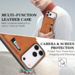 Premium Pu Leather with Strong Magnetic Back Card Holder Wallet Phone case - Image 5