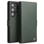 QIALINO 100% Handmade Full Grain Calf Leather Magnetic Wallet Case - Image 7