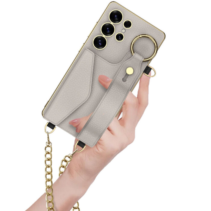Golden Chain Premium PU Leather Case for Samsung - Image 5