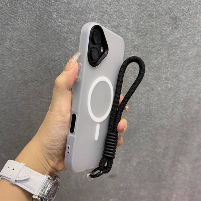 Hand Wrist Strap Matte Case for iPhone - Image 6