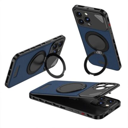 Snap Button Leather Phone Case for iPhone