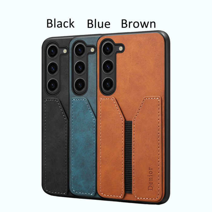 Denior | Drop Resistant Elastic Insert Shell Leather Phone Case for Samsung - Image 4