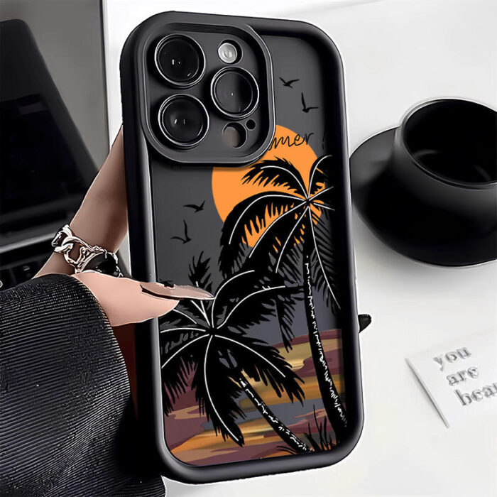 Sunset Coconut Trees Phone Case - Image 1