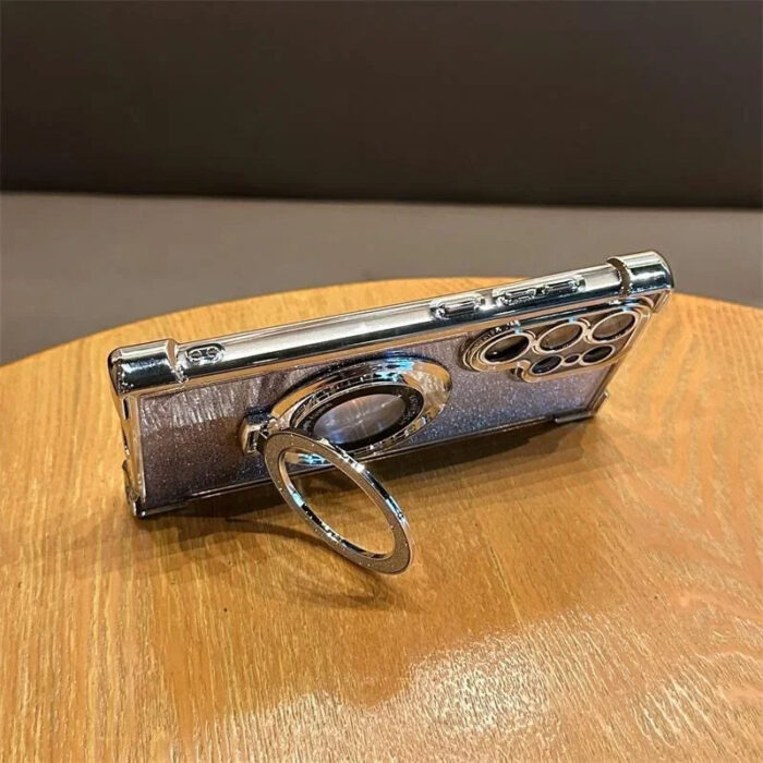 Hot Glitter Clear Magnetic Phone Case for Samsung - Image 3