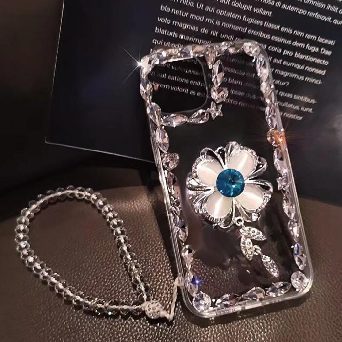 New Diy Glitter Diamond Sparkling Bling-bling Fancy Jewellery Flower Girl Phone Case - Image 1