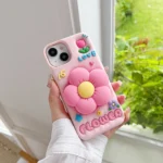 Cute Girl Silicone Flower Mobile Phone Case - Image 7