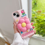 Cute Girl Silicone Flower Mobile Phone Case