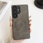 Luxury Leather Shockproof Wireless Charging Phone Case Magnetic Cover for Samsung S22 S23 S24 S25 Ultra - Image 4