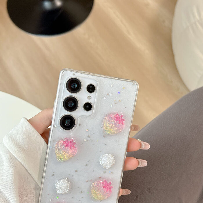 Women Transparent Strawberry Fashion Korean Ins Style Phone Case - Image 4