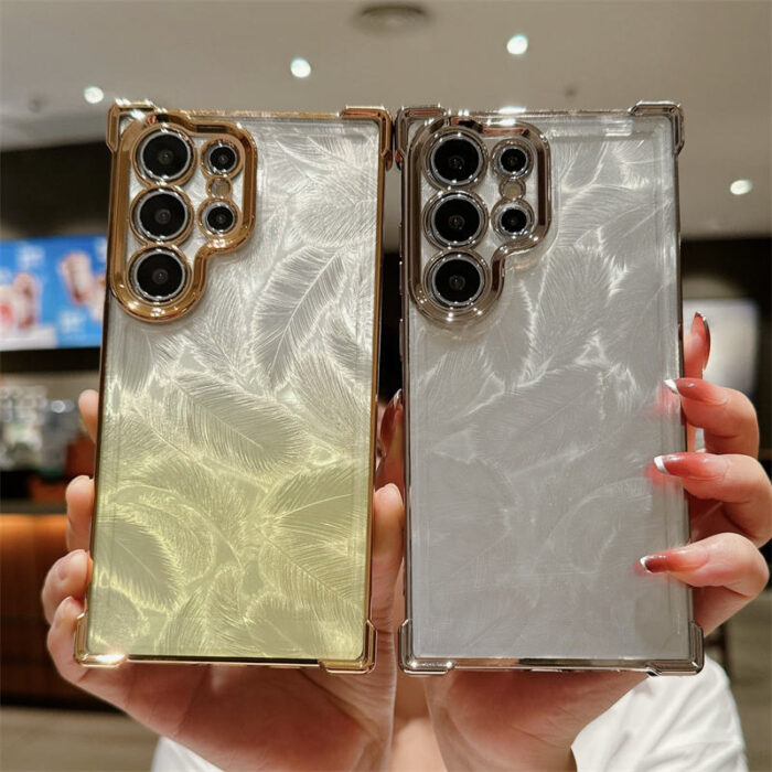 New Creative Feather Pattern Clear Cover - Image 2