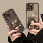 Couple Girl Boy Print Ladder Lens Style Shockproof TPU Mobile Phone Cover - Image 7