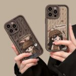 Couple Girl Boy Print Ladder Lens Style Shockproof TPU Mobile Phone Cover