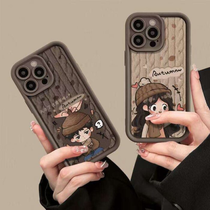 H963c9d34f8f14415a335c42e899e68a6H.jpg_960x960q80 Couple Girl Boy Print Ladder Lens Style Shockproof TPU Mobile Phone Cover - Image 1