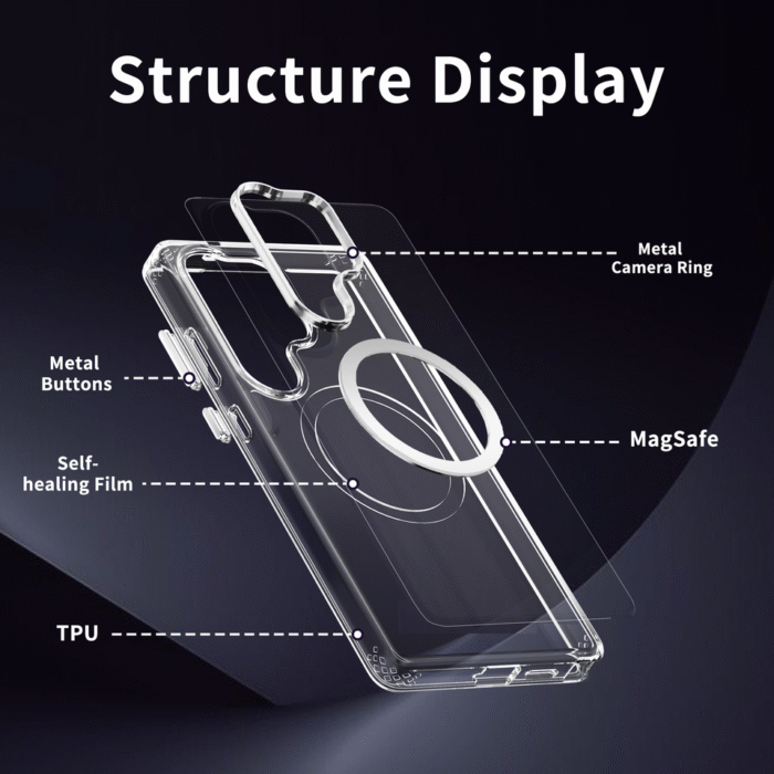 For Samsung cases luxury design Wireless Charge Magnetic Phone Case For Samsung Galaxy S22 S23 S24 S25 Ultra Plus  Shockproof Bumper - Image 6