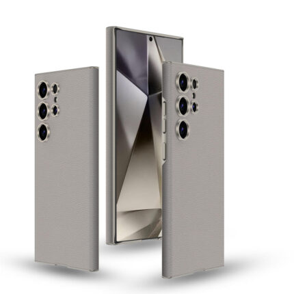 Premium PU Leather With Precise Camera Frame Skin Feel Business Protective Phone Case