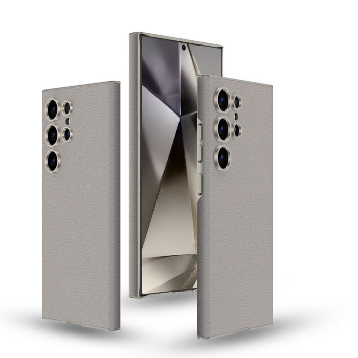 Premium PU Leather With Precise Camera Frame Skin Feel Business Protective Phone Case - Image 1