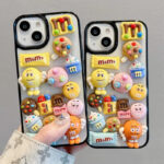 3D Cartoon Candy Chocolate Bean Phone Case for IPhones - Image 2