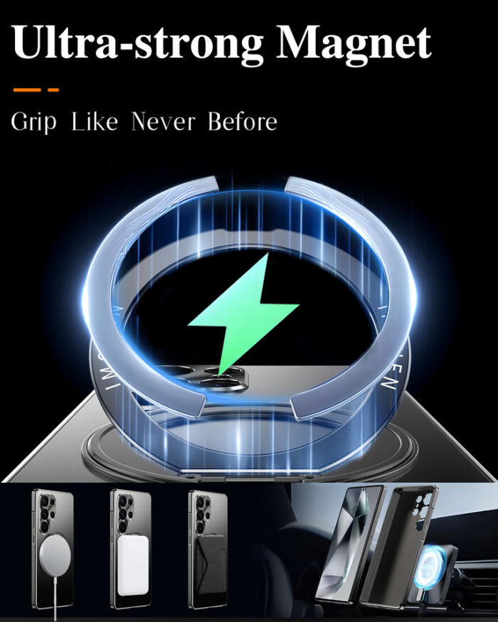 Fashion 360 Degree Rotatable Metal Magnetic Ring Kickstand Cover - Image 6