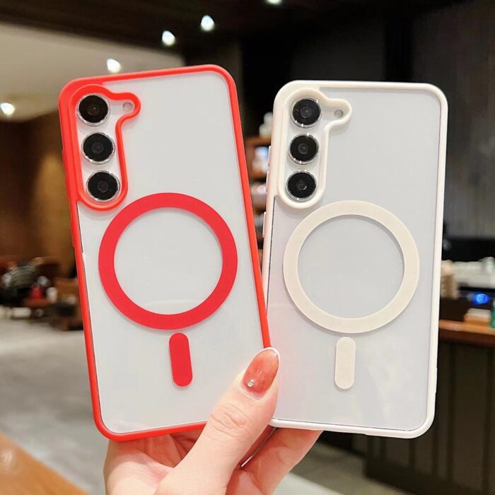 Samsung Phone case Matte Color Magnetic Charging Anti-drop Protective case - Image 2