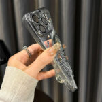 Luxury Quicksand Glitter Bling Clear Butterfly Mobile Cover - Image 3