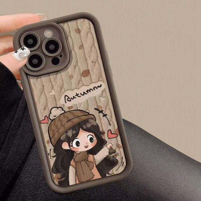 Couple Girl Boy Print Ladder Lens Style Shockproof TPU Mobile Phone Cover - Image 4