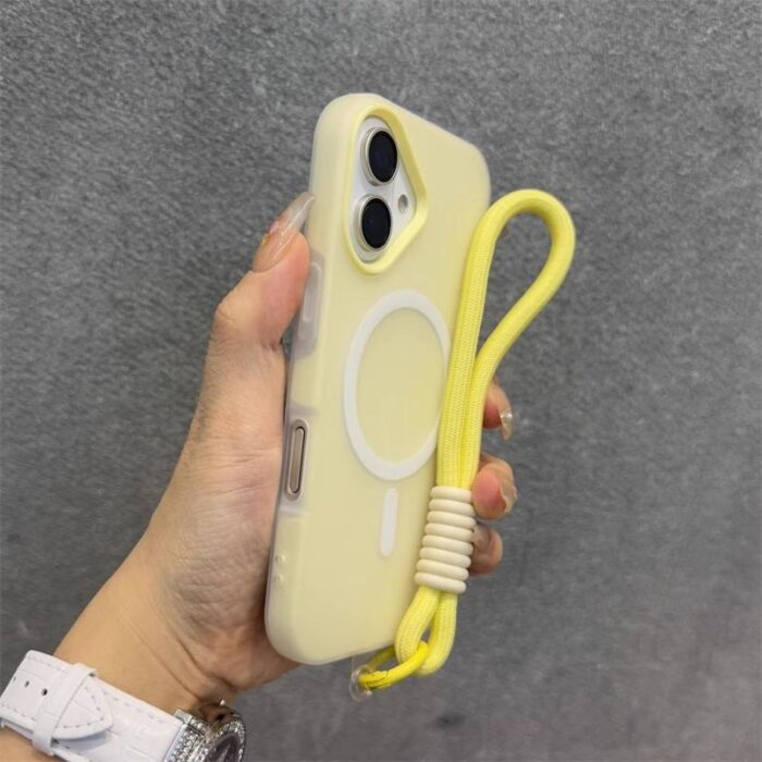 Hand Wrist Strap Matte Case for iPhone - Image 1