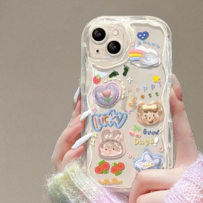 Cases with Bracelet for Girls 3D Cartoon for iphone - Image 3