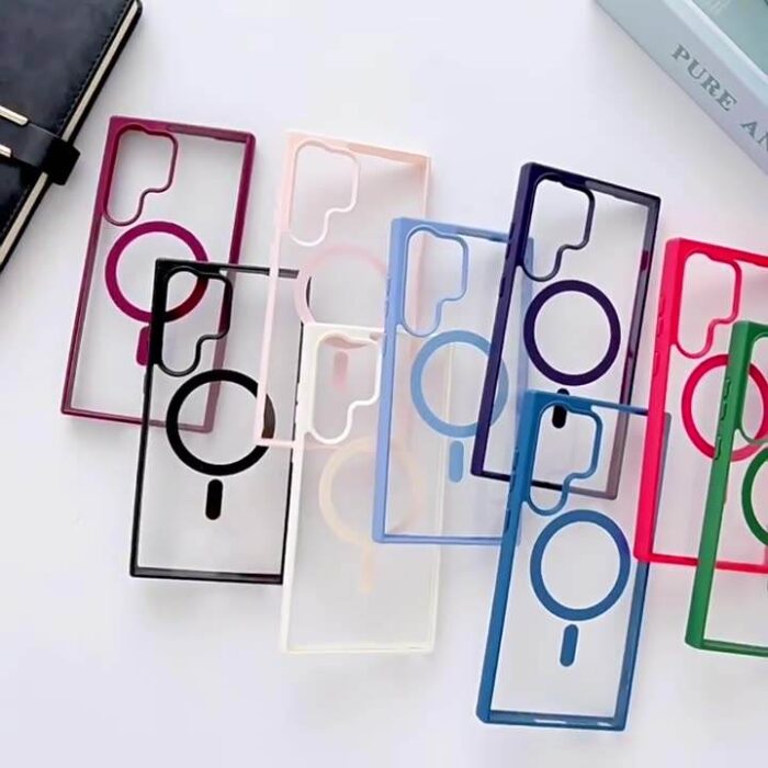 Samsung Phone case Matte Color Magnetic Charging Anti-drop Protective case - Image 5