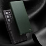 QIALINO 100% Handmade Full Grain Calf Leather Magnetic Wallet Case - Image 5