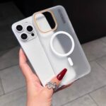 Fashion Skin-sensitive Magnetic Scrub Mobile Phone Case for iPhone 11 12 13 14 15 16 17 Pro Max Translucent Simple Mobile Covers - Image 2