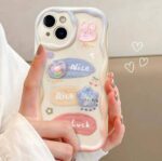 Cartoon Doll Beautiful Girl Style Beaded Wrist Strap TPU Phone Cover - Image 2