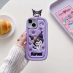 Girl's Style Cute Cartoon 3D Silicone Pudgy Character Kulomi Shock-proof Protective Cell Phone Case - Image 6