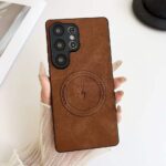 Luxury Leather Shockproof Wireless Charging Phone Case Magnetic Cover for Samsung S22 S23 S24 S25 Ultra - Image 6