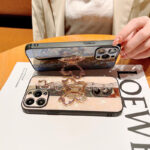 Luxury Diamond Butterfly Bracket Cell Phone Case for IPhone - Image 3