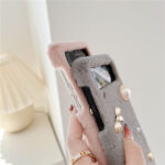 Luxury Pearl Cute Cartoon Warm Winter Girl Soft Fur PC Mobile Cell Phone Case - Image 5