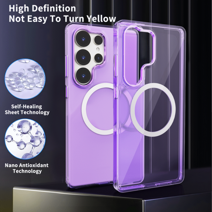 For Samsung cases luxury design Wireless Charge Magnetic Phone Case For Samsung Galaxy S22 S23 S24 S25 Ultra Plus  Shockproof Bumper - Image 2