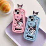 Girl's Style Cute Cartoon 3D Silicone Pudgy Character Kulomi Shock-proof Protective Cell Phone Case - Image 3