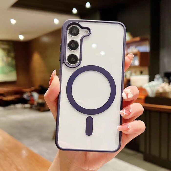 Samsung Phone case Matte Color Magnetic Charging Anti-drop Protective case - Image 6