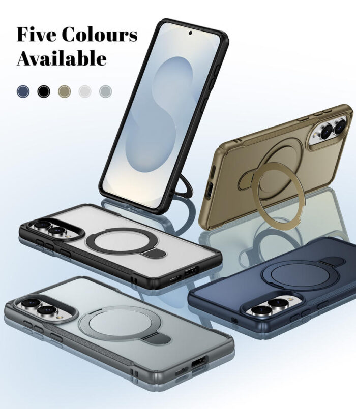 Hybrid Protective Phone case for Samsung (S22 S23 S24 S25 Ultra) Magnetic Stand Phone Cases - Image 3