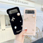 Luxury Pearl Cute Cartoon Warm Winter Girl Soft Fur PC Mobile Cell Phone Case - Image 2