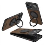 Snap Button Leather Phone Case for iPhone - Image 3