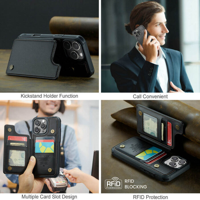 Leather Detachable Bag Back Cases for Phones - Image 2