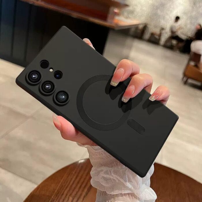 Luxury Wireless Charging Soft Silicone Magnetic Case for Samsung - Image 2