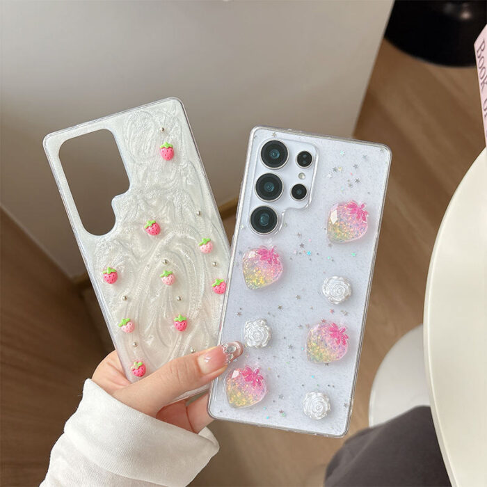 Women Transparent Strawberry Fashion Korean Ins Style Phone Case - Image 2