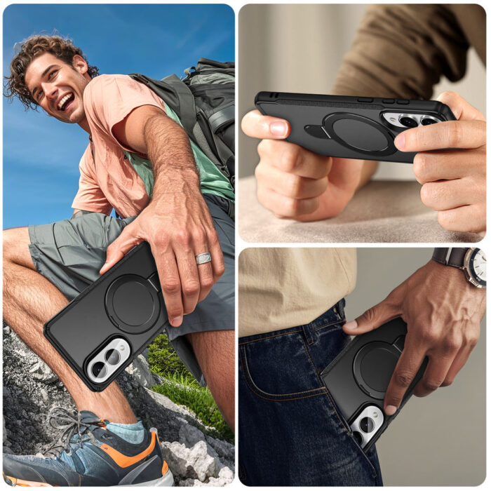 Hybrid Protective Phone case for Samsung (S22 S23 S24 S25 Ultra) Magnetic Stand Phone Cases - Image 6