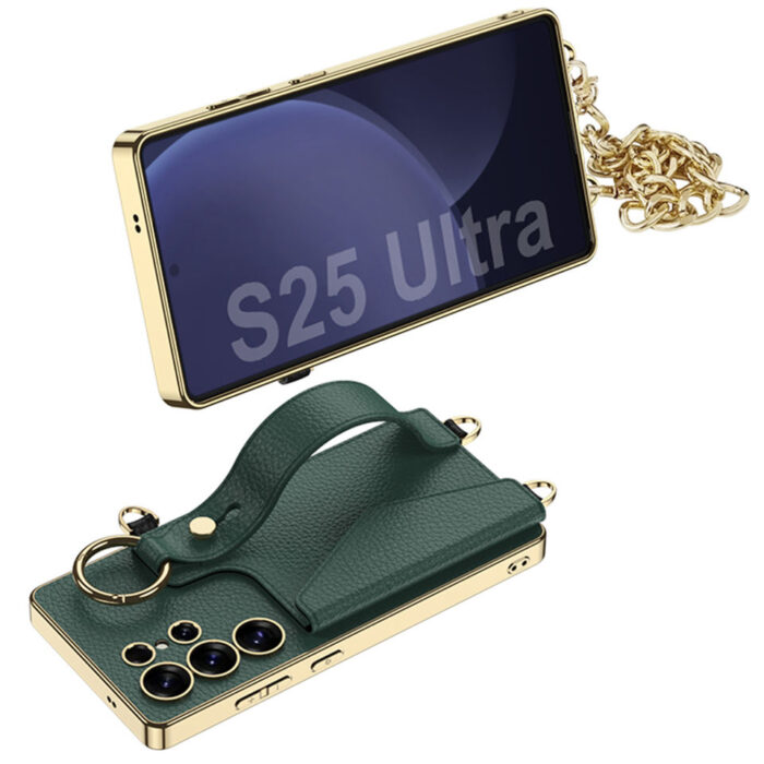 Golden Chain Premium PU Leather Case for Samsung - Image 4